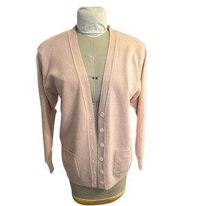Preston & York Cashmere Cardigan Sz. M Light Pink